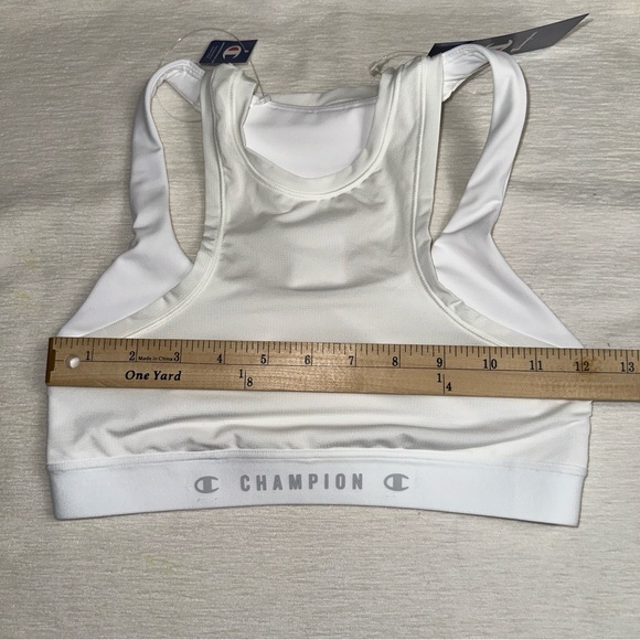 Champion Sports Bra Womens XS White Absolute Mesh Moderate Impact Double Dry NWT - Picture 4 of 8